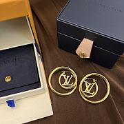 Louis Vuitton LV New Double Ring Letter Earrings - 6