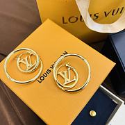 Louis Vuitton LV New Double Ring Letter Earrings - 5