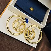 Louis Vuitton LV New Double Ring Letter Earrings - 3