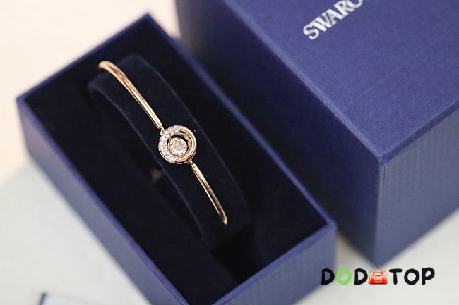 Swarovski Rose Gold Hoop Beating Heart Bracelet - 1