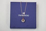 Swarovski Rose Gold Hoop Beating Heart Clavicle Necklace - 1