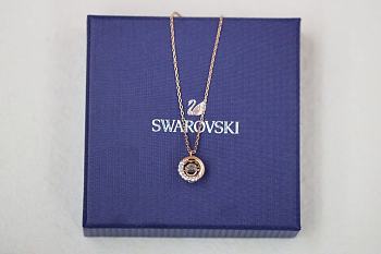 Swarovski Rose Gold Hoop Beating Heart Clavicle Necklace