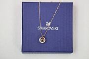 Swarovski Rose Gold Hoop Beating Heart Clavicle Necklace - 2