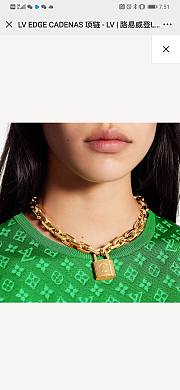 Louis Vuitton LV Edge Cadenas Necklace - 4