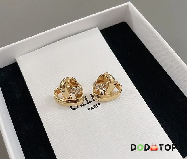 Celine Hollow Heart Earrings  - 1