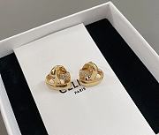 Celine Hollow Heart Earrings  - 1