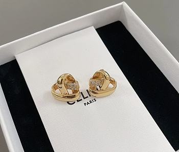 Celine Hollow Heart Earrings 