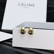 Celine gold bean earrings - 5