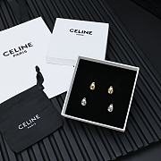 Celine gold bean earrings - 4