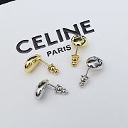 Celine gold bean earrings - 2