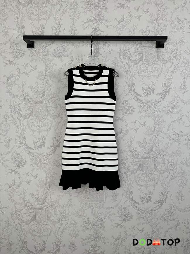 Sandro Black Striped Mini Dress - 1