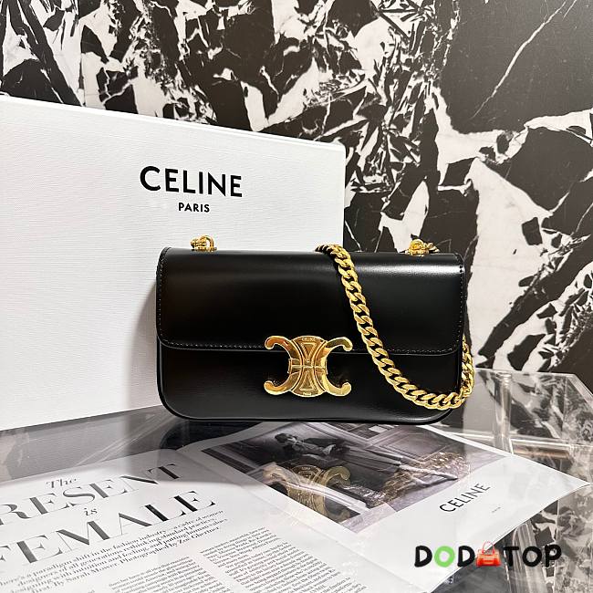 Celine Triumphal Arch Chain Bag Black Gold Size 20.5 x 11.5 x 4 cm - 1