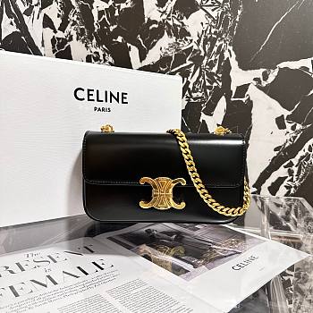 Celine Triumphal Arch Chain Bag Black Gold Size 20.5 x 11.5 x 4 cm