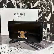 Celine Triumphal Arch Chain Bag Black Silver Size 20.5 x 11.5 x 4 cm - 2