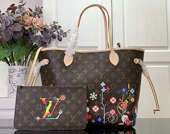 Louis Vuitton Neverfull MM Tote Bag Sunflower Size 32 x 29 x 17 cm 