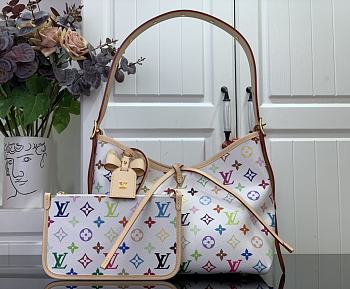 Louis Vuitton Carryall Handbag M13661 White Size 29 x 24 x 12 cm