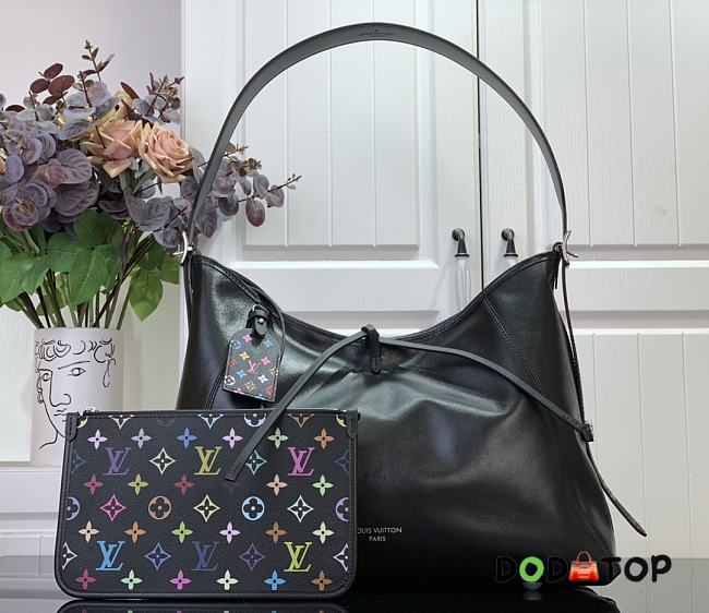 Louis Vuitton CarryAll Dark Medium Handbag M25143 Black Size 39 x 30 x 15 cm - 1