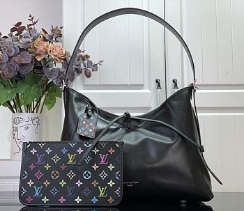 Louis Vuitton CarryAll Dark Medium Handbag M25143 Black Size 39 x 30 x 15 cm