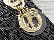 Lady Dior Mini Velvet Black Size 17 cm  - 3