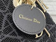 Lady Dior Mini Velvet Black Size 17 cm  - 2