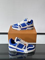 Louis Vuitton LV Men's Trainer Sneaker Blue  - 3