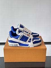 Louis Vuitton LV Men's Trainer Sneaker Blue  - 4