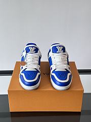 Louis Vuitton LV Men's Trainer Sneaker Blue  - 5