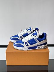 Louis Vuitton LV Men's Trainer Sneaker Blue  - 6