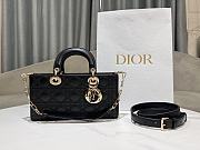 Dior Lady D-Joy New Craft Double Embroidery Medium Black Size 26 x 13.5 x 5 cm - 1