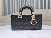 Dior Lady D-Joy New Craft Double Embroidery Medium Black Size 26 x 13.5 x 5 cm - 3