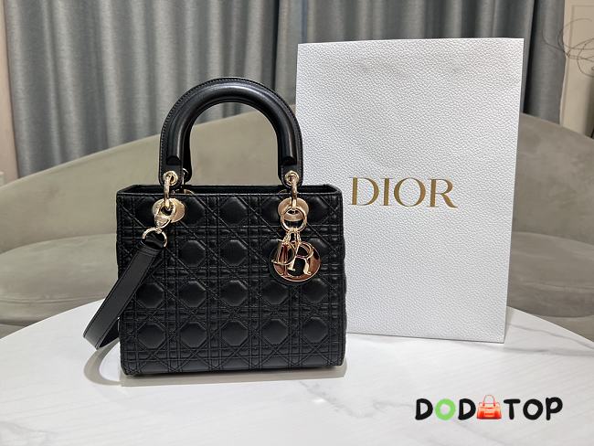 Dior Five-grid New Craft Double Embroidery Thread Black Size 24 x 20 x 11 cm - 1