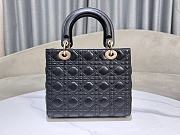 Dior Five-grid New Craft Double Embroidery Thread Black Size 24 x 20 x 11 cm - 6