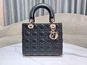 Dior Five-grid New Craft Double Embroidery Thread Black Size 24 x 20 x 11 cm - 3