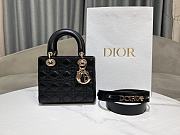 Dior Black Lambskin Leather With Double Embroidery Cannage Size 20 x 17 x 8 cm - 1