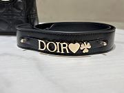 Dior Black Lambskin Leather With Double Embroidery Cannage Size 20 x 17 x 8 cm - 6