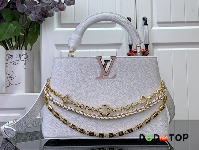 Louis Vuitton Capucines BB Handbag M12279 White Size 17.3 x 9 x 27 cm - 1