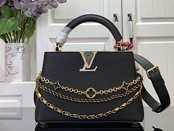 Louis Vuitton Capucines BB Handbag M12345 Black Size 17.3 x 9 x 27 cm