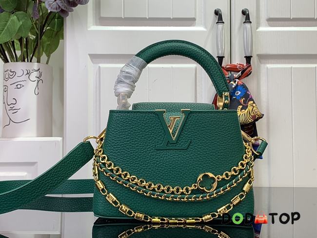 Louis Vuitton Capucines Mini Handbag M11906 Green Size 21 x 13.6 x 8 cm - 1