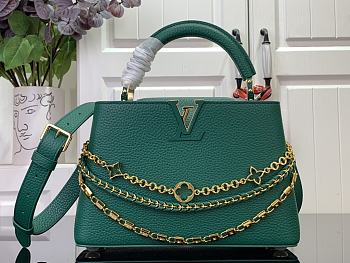 Louis Vuitton Capucines BB Handbag M11906 Green Size 17.3 x 9 x 27 cm