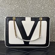 Valentino Garavani Medium White Chain Tote Bag Size 37 x 26 x 2 cm - 1