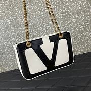 Valentino Garavani Small White Chain Tote Bag Size 27 x 18 x 3 cm - 2