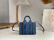 Chloe Woody Denim Blue Tote Bag Mini Size 20 x 14 x 6 cm  - 1