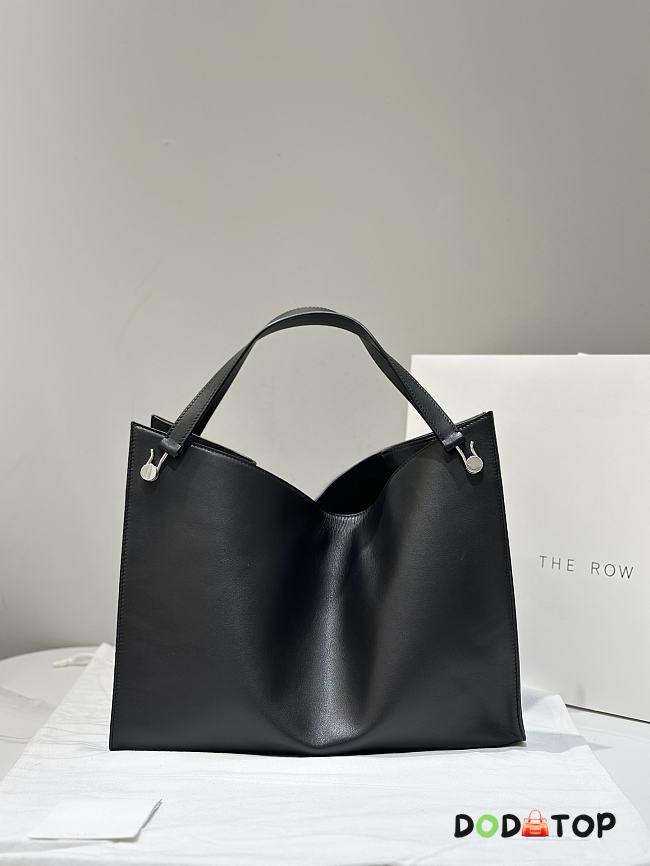 The Row Alexia Small Tote Bag in Grained Calfskin Black Size 36 x 29 x 15 cm - 1