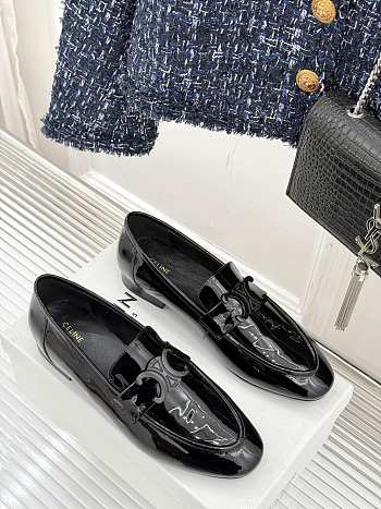 Celine Classic Arc De Triomphe Buckle Loafers Black 