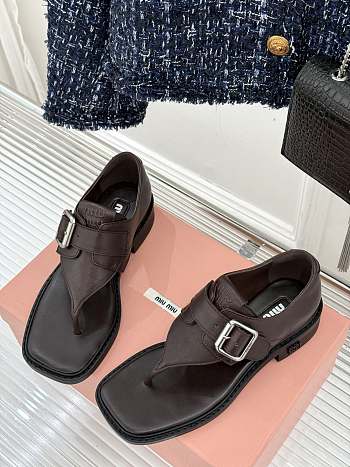 Miu Miu Dark Brown Flip-Flops