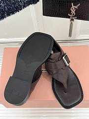 Miu Miu Dark Brown Flip-Flops - 5