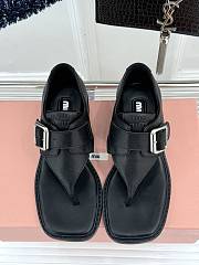 Miu Miu Black Flip-Flops - 5