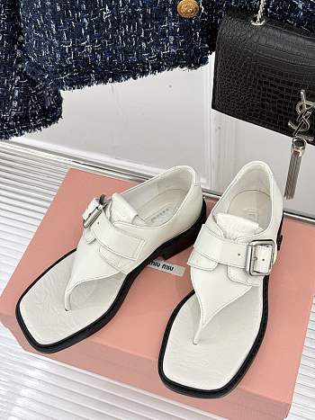 Miu Miu White Flip-Flops