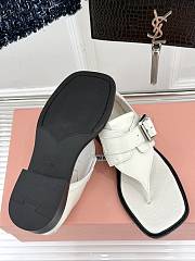 Miu Miu White Flip-Flops - 4