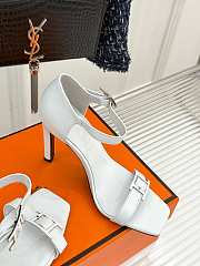 Hermes Classic White Sandals - 4